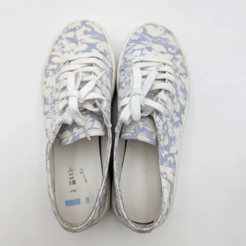 Open Edit Edlandyn Platform Sneakers Women's Blue Marble Size US6.5M EU36.5